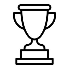 Trophy Vector Line Icon Design