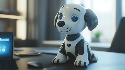 Cute robotic dalmatian dog