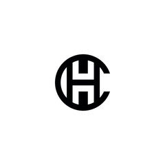 Creative CH HC Letter Logo Design with Modern Minimal Style.