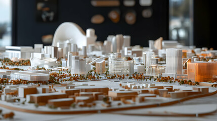 Urban Development Model with Architectural Design and Landscape Elements