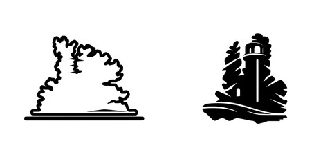 Black contour curves of Germany are shown on a modern map illustration