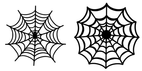 The modern illustration depicts a spiderweb, with a web spider engaged in the intricate process of webbing and weaving