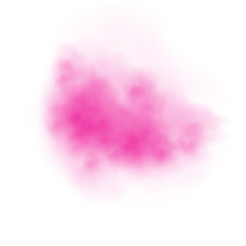 Realistic pink smoke or haze on a transparent background. Magic fog, vapor. Vector illustration.	

