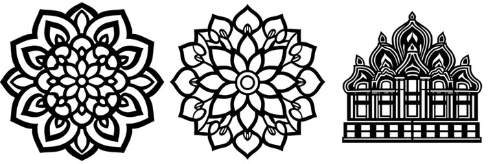 A traditional Indian and oriental ethnic design, the mehndi mandala is used for henna tattoos and artwork