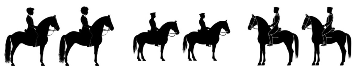 The image of a king on horseback, adorned with a crown and armed with a sword, is presented as a black modern silhouette of a royal prince