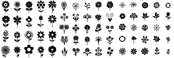 Seamless modern flower pattern designed with a flower icon in illustrator