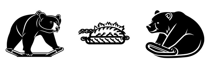 Icon of a round trap, a simple illustration for modern web design isolated on a white background