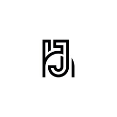 Creative NJ JN Letter Logo Design with Modern Minimal Style.