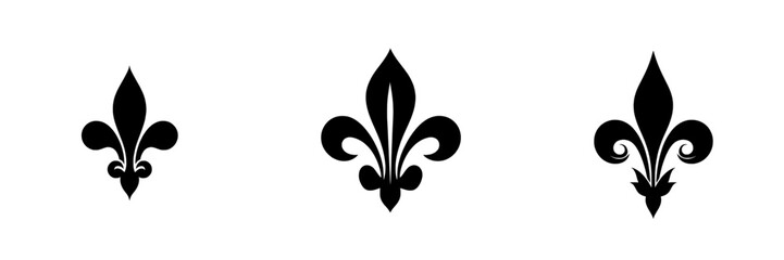 Modern design template featuring the fleur de lis as an ornament icon © Andrei