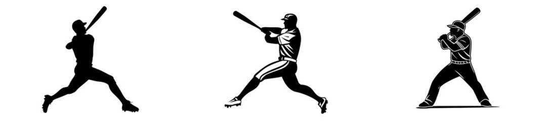 Modern drawing of a female softball player, illustration