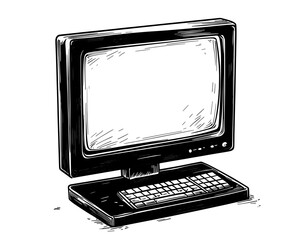 Fototapeta premium Isolated on the background is a realistic computer or PC monitor in a modern mockup