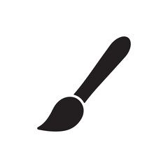 Modern Brush Silhouette Icon White Background