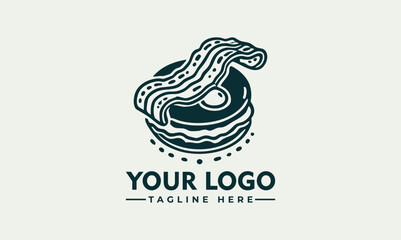 Abstract illustration of wavy noodle-like strands with playful curves in bold graphic line design. Food concept
