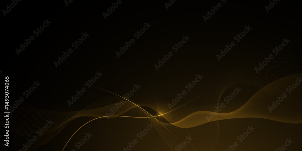 Poster vector abstract light gold effect, flow line, motion pattern and golden gradient color for luxury wa