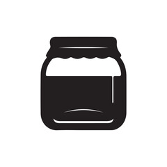 Simple Jar Silhouette Icon White Background