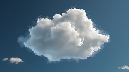 Fluffy cumulus cloud against blue sky