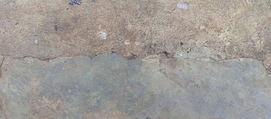 Weathered Concrete Surface with Distinct Texture Divide