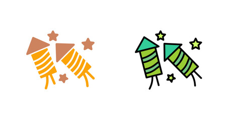 Obraz premium Firecrackers Icon Design
