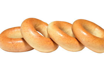 Confectionery product pretzels for tea lie on a PNG background.