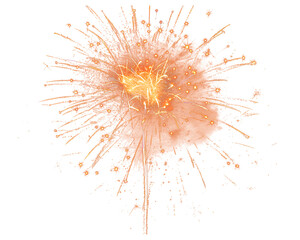 festive fireworks on an isolated transparent background. Fireworks png,