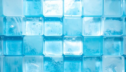 氷、冷やす、熱中症対策をイメージした水色の背景素材