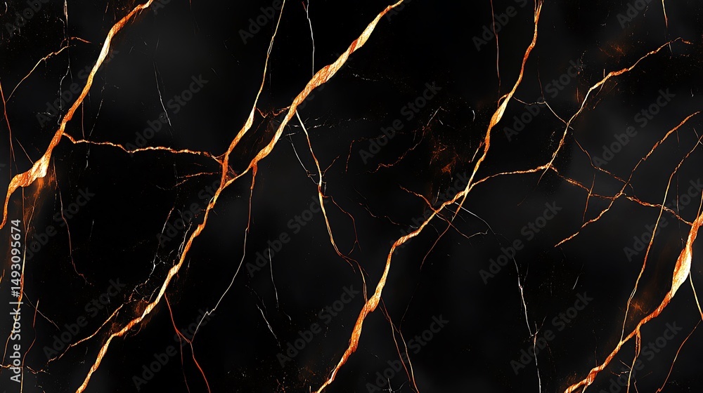 Poster dark marble with golden veins creating an elegant visual texture