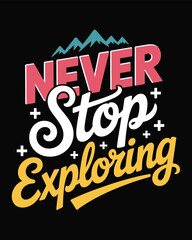 Hiking outdoor T-Shirt Design Art & Illustration, Typography T-Shirt Design