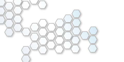 Blue hexagon on minimal simple blue watercolor vector illustration Science technology and medical concept hexagon on transparent background.