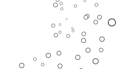 Luxurious Silver Confetti and Curled Streamers Seamlessly Scattered on a Clear Layer. Realistic Silver Party Elements – Confetti, Dots, and Ribbons on Transparent Background