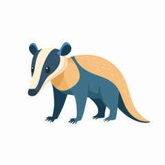 Cute Anteater Simple Vector – Minimalist Animal Cartoon Illustration Design

