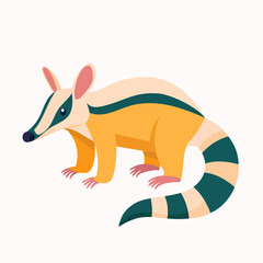 Cute Anteater Simple Vector – Minimalist Animal Cartoon Illustration Design

