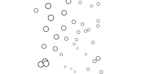 Elegant Silver Dots and Streamers Falling Seamlessly on Transparent Background – Celebration Vector Design. Realistic Seamless Pattern of Floating Silver Confetti and Ribbons on Transparent Background