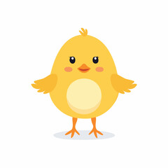 Cute Chick Simple Vector – Minimal Flat Style Baby Bird Illustration Clipart Design