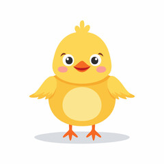 Cute Chick Simple Vector – Minimal Flat Style Baby Bird Illustration Clipart Design