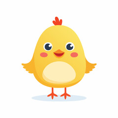 Cute Chick Simple Vector – Minimal Flat Style Baby Bird Illustration Clipart Design