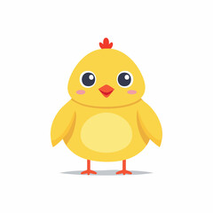 Cute Chick Simple Vector – Minimal Flat Style Baby Bird Illustration Clipart Design