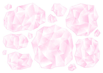 氷のフレーム ピンク