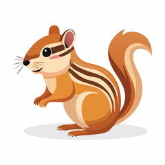 Cute Chipmunk Simple Vector – Minimal Cartoon Rodent Illustration for Kids and Nature Designs

