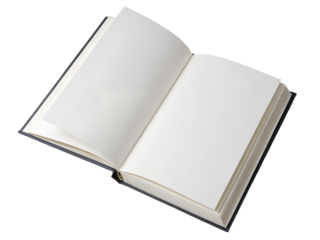 Open Book with Blank Pages Mockup Isolated on transparent background cutout, PNG file, Cutout file