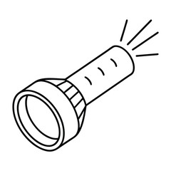 vector illustration of a flashlight