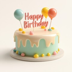 Colorful birthday cake with candles celebration scene food art bright environment festive view joyful concept
