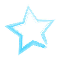 Vibrant irregular rough stars shapes. Trendy textured element. Simple forms isolated on white background.