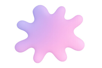 Pink and purple abstract blob floating on a transparent background, creating a vibrant and dynamic visual