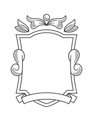 Royal military shield design element
