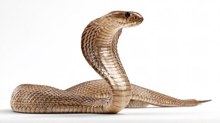 Fototapeta premium Aggressive Indian Cobra Snake Ready to Strike - Intense Wildlife Photography