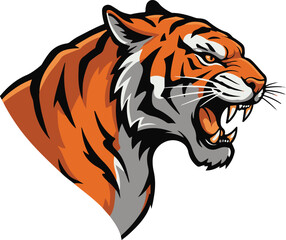 tiger head vector