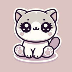 vector illustration of a cartoon cat