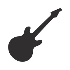 Electric guitar isolated on white background, vector illustration. 