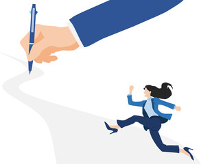 目標達成へのロードマップのイラスト