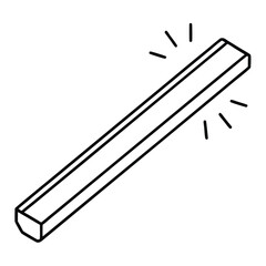 black pencil on white background